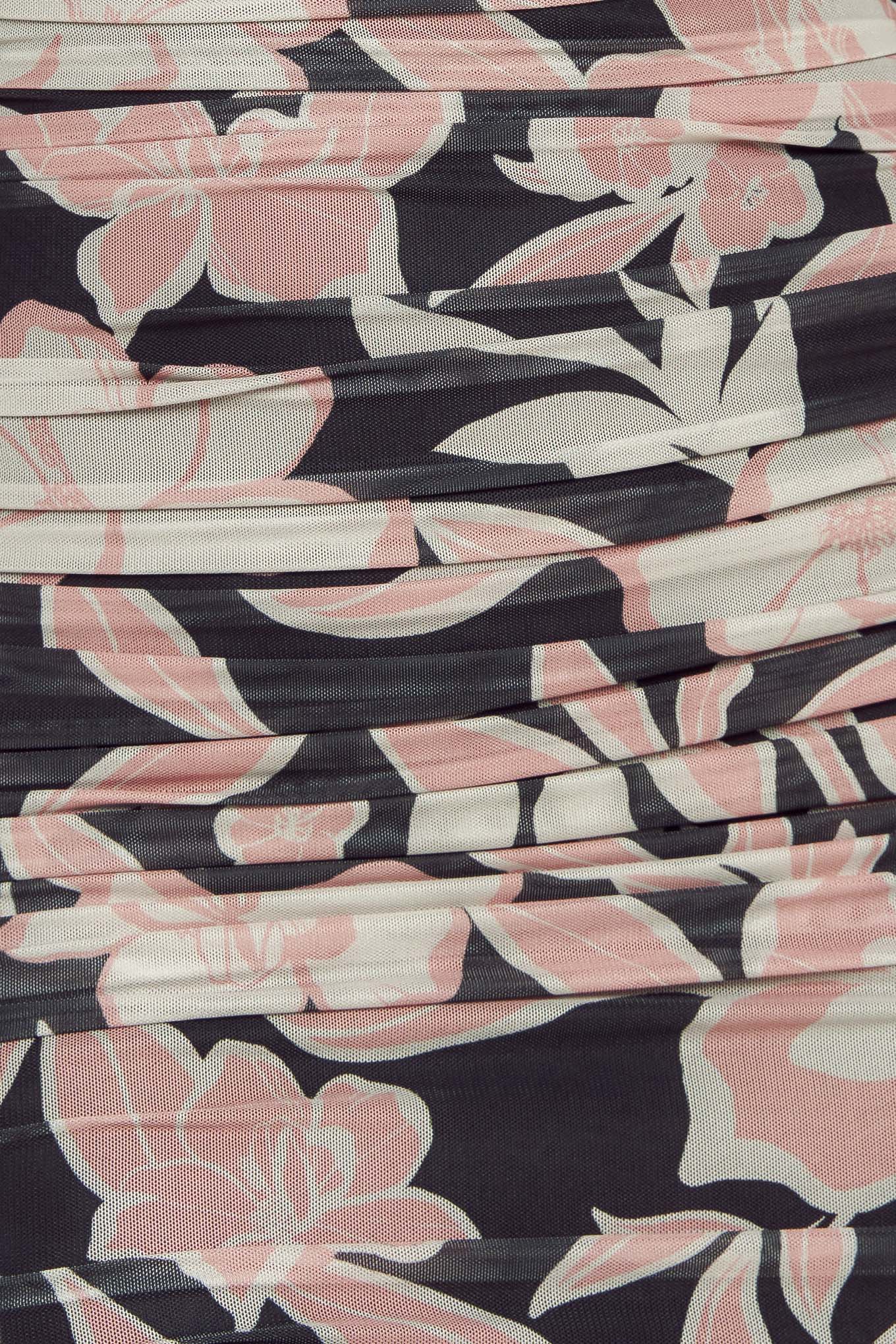 MUTED ROMANCE POWR MESH MIDI DRESS