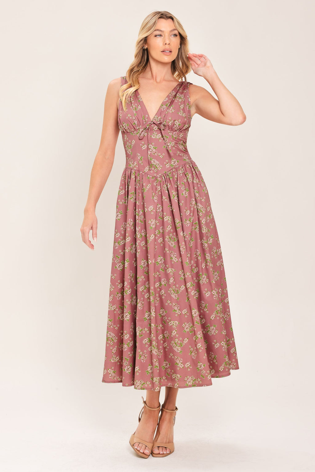 Garden Party Rose Midi Dress
