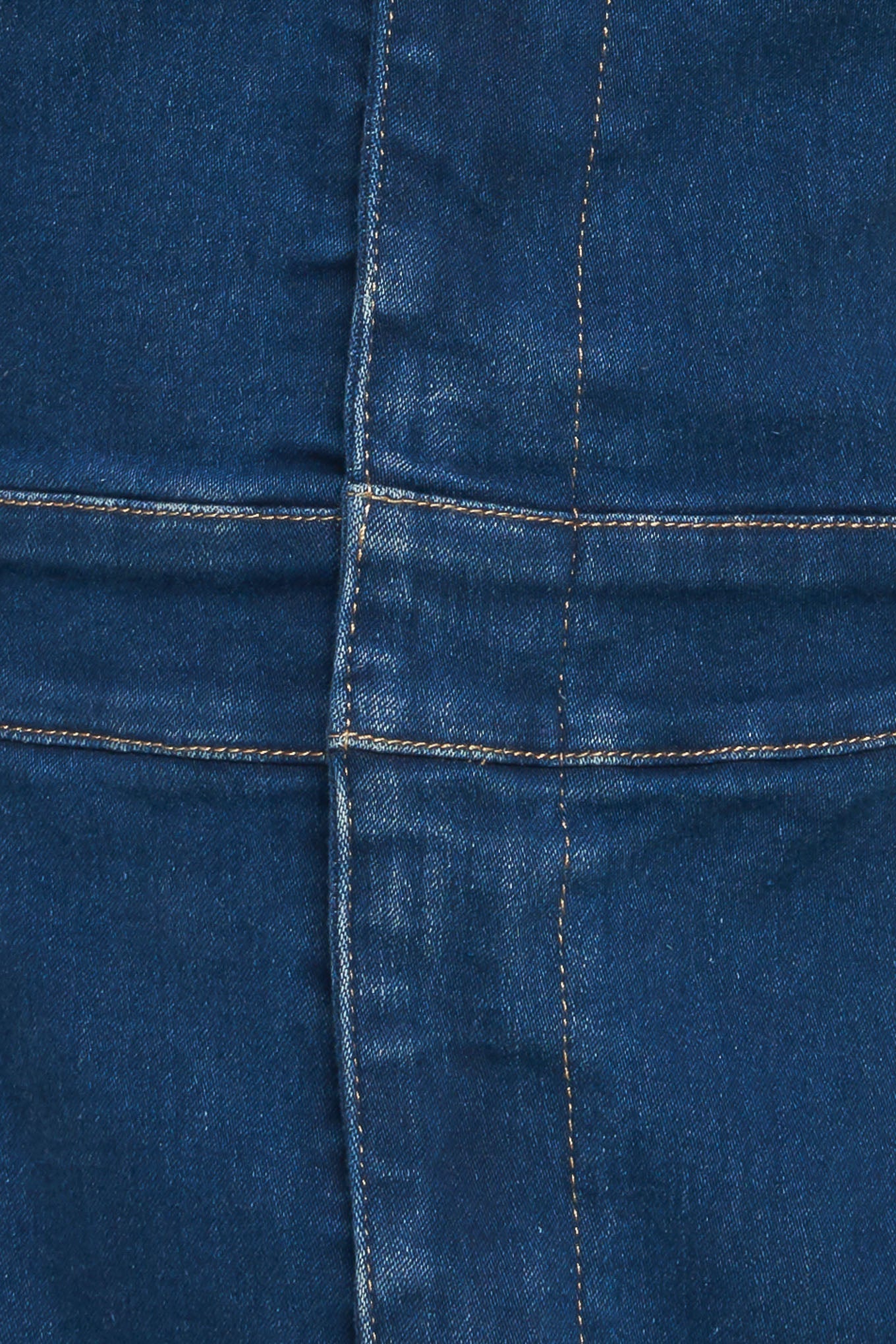 MIDNIGHT DARK INDIGO DENIM MIDI DRESS