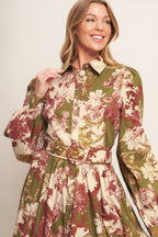 COUNTRY ROMANCE WOVEN MIDI DRESS