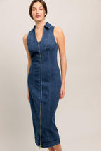 Everyday Edge Denim Midi Dress