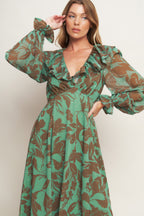 BOTANIC DREAMS WOVEN MAXI DRESS