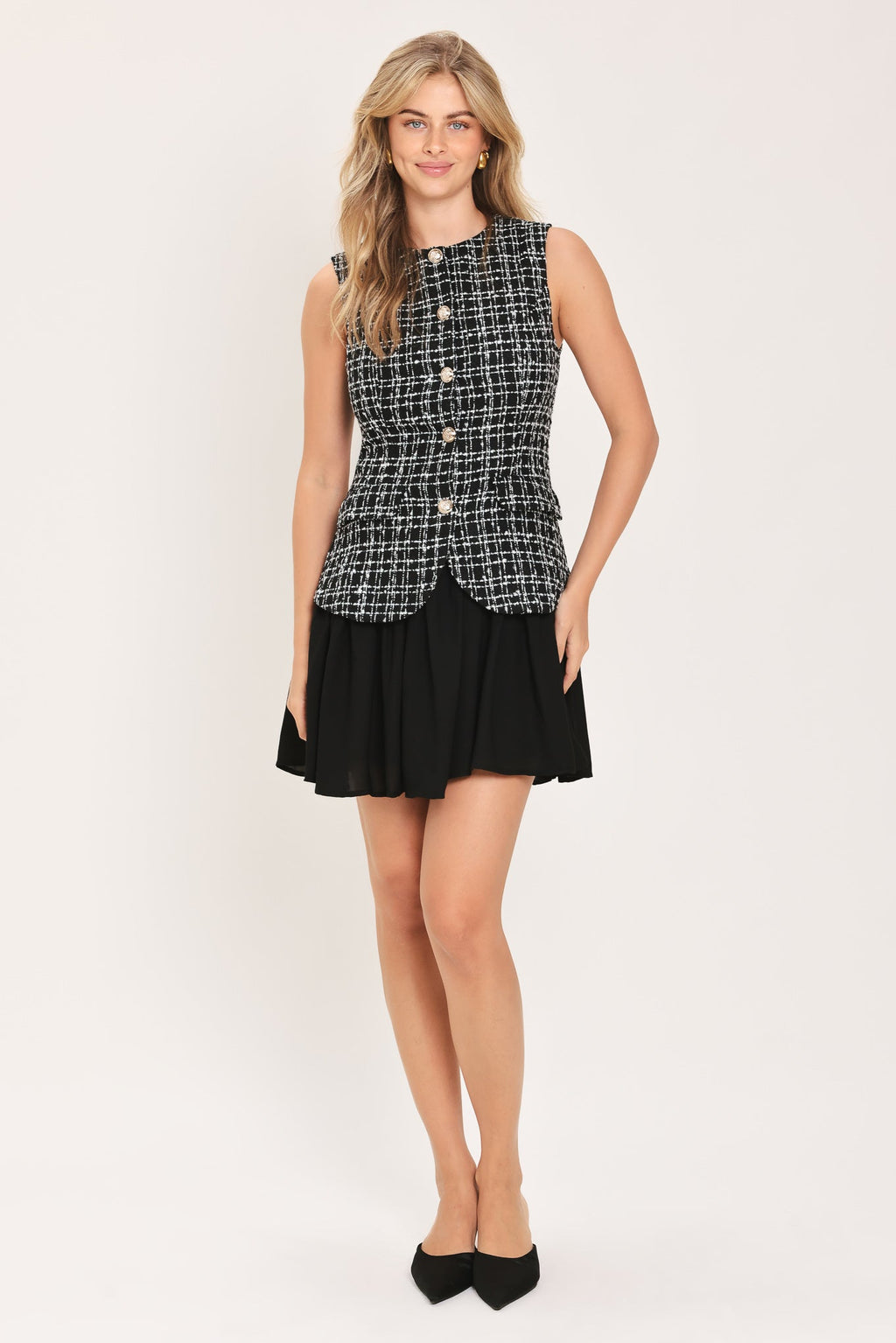 Modern Icon Tweed Mini Dress