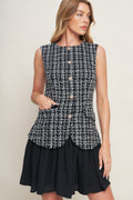 MODERN ICON TWEED WOVEN MINI DRESS