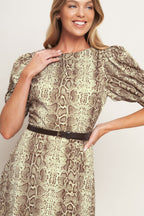 PRIMAL GRACE WOVEN MIDI DRESS