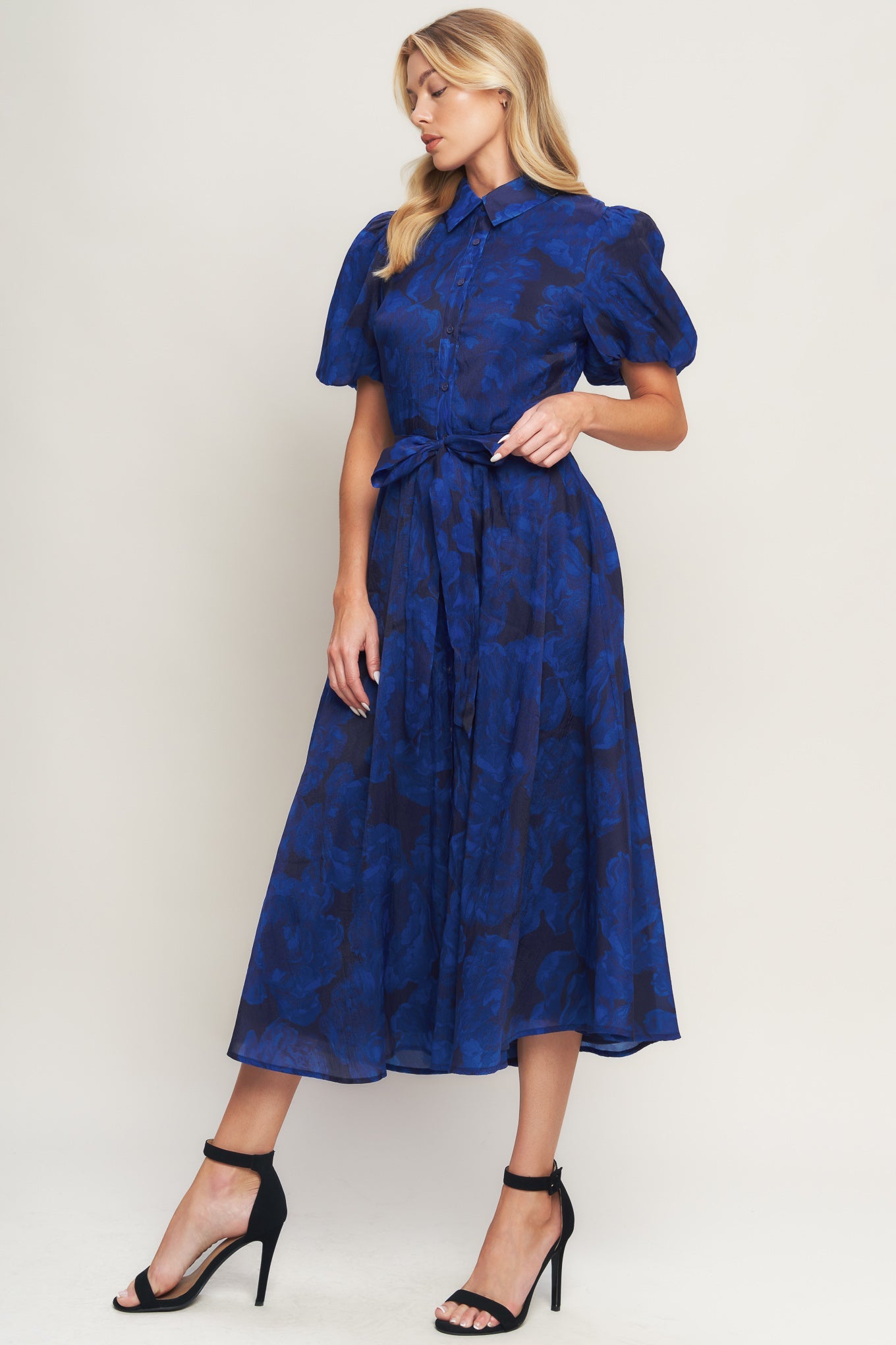TWILIGHT MUSE WOVEN MIDI DRESS