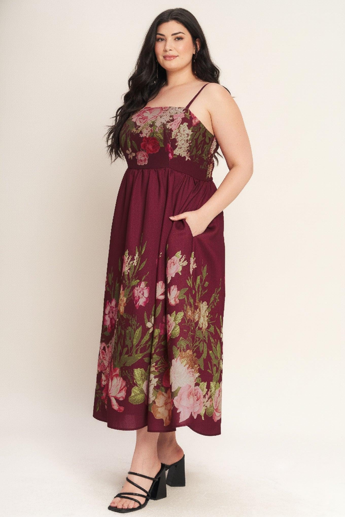Secret Garden Romance Woven Ankle Dress