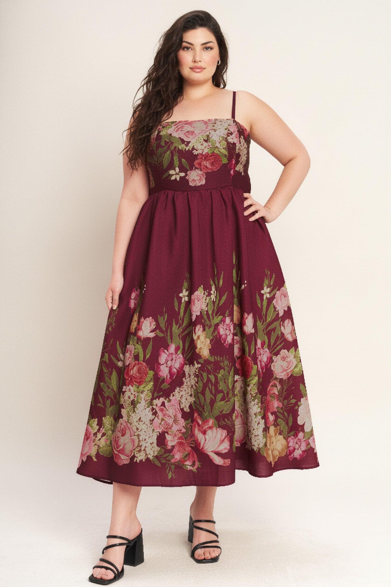 Secret Garden Romance Woven Ankle Dress