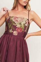 Secret Garden Romance Woven Ankle Dress