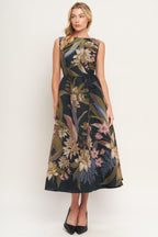 Foliage Whisper Midi Dress