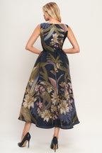 Foliage Whisper Midi Dress