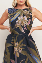 Foliage Whisper Midi Dress