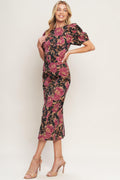 Gothic Rose Midi Dress