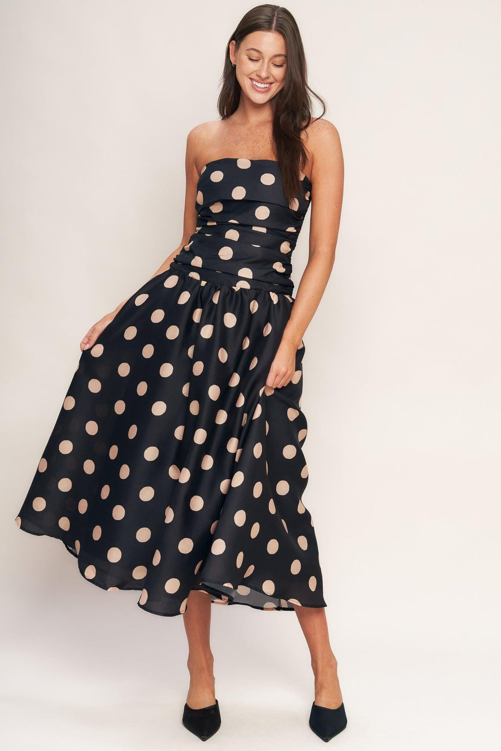 SPOTLIGHT HOUR WOVEN MIDI DRESS