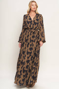 MIDNIGHT MOSS WOVEN JACQUARD MAXI DRESS