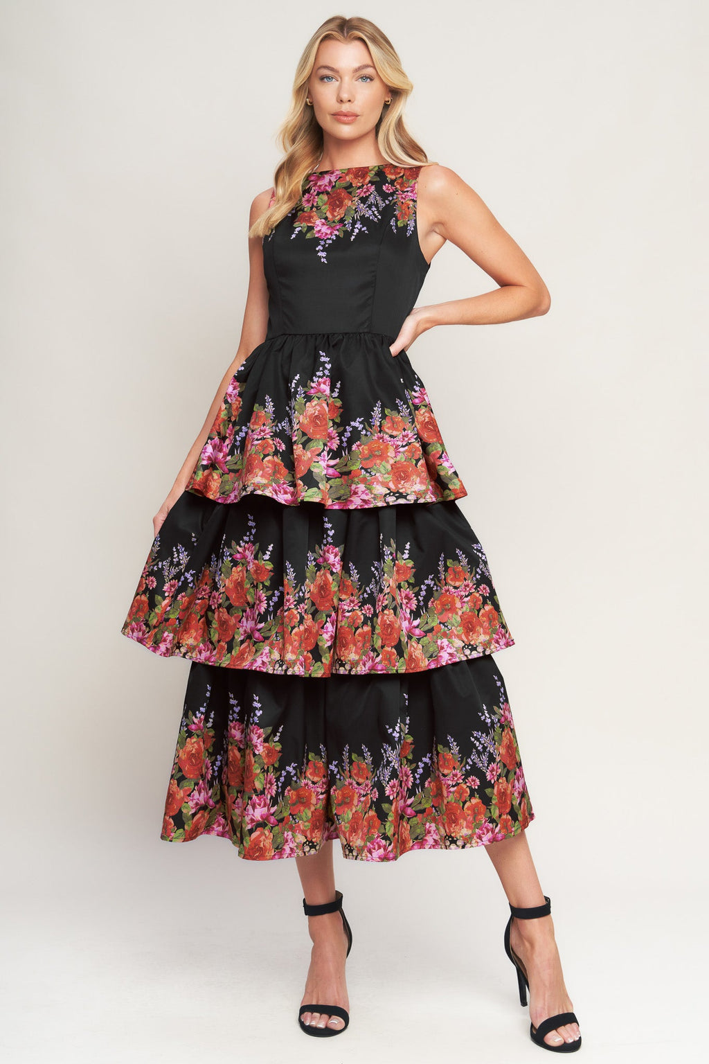 The Botanical Ball Gown Woven Midi Dress