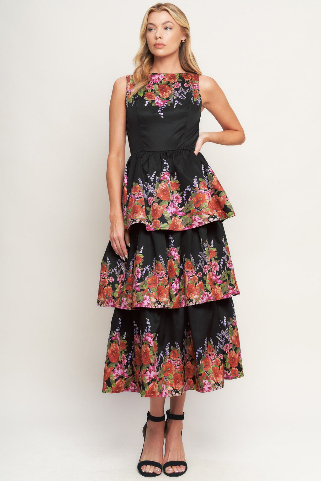 The Botanical Ball Gown Woven Midi Dress