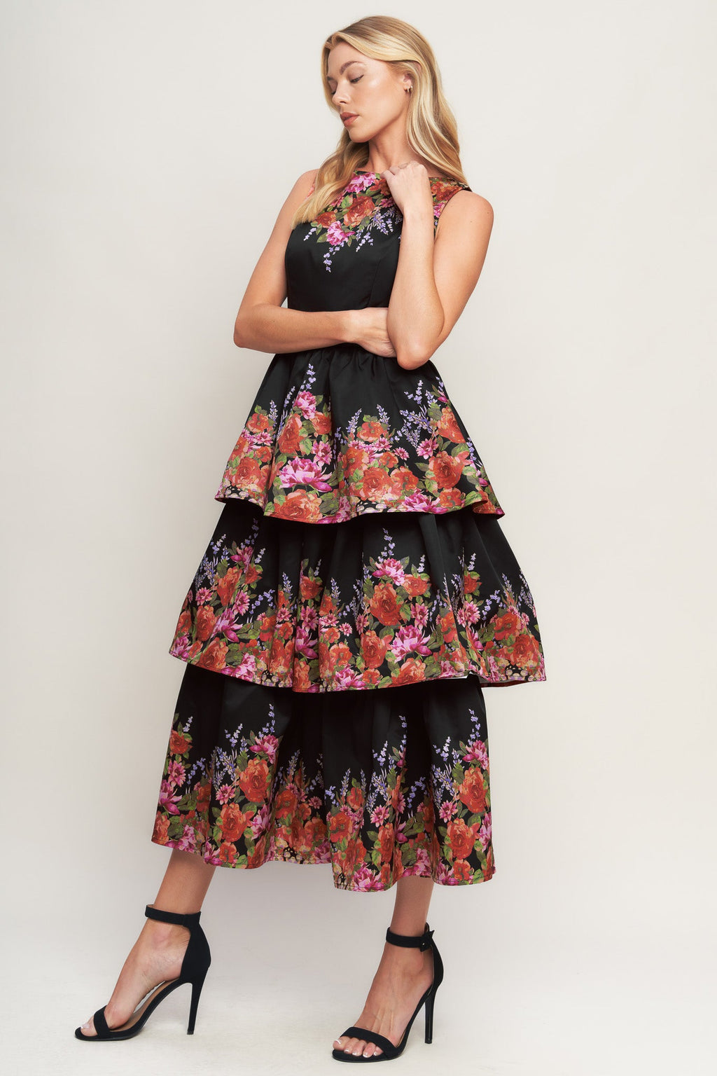 The Botanical Ball Gown Woven Midi Dress