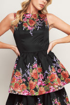 The Botanical Ball Gown Woven Midi Dress
