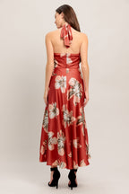 CAN’T LOOK AWAY WOVEN MIDI DRESS
