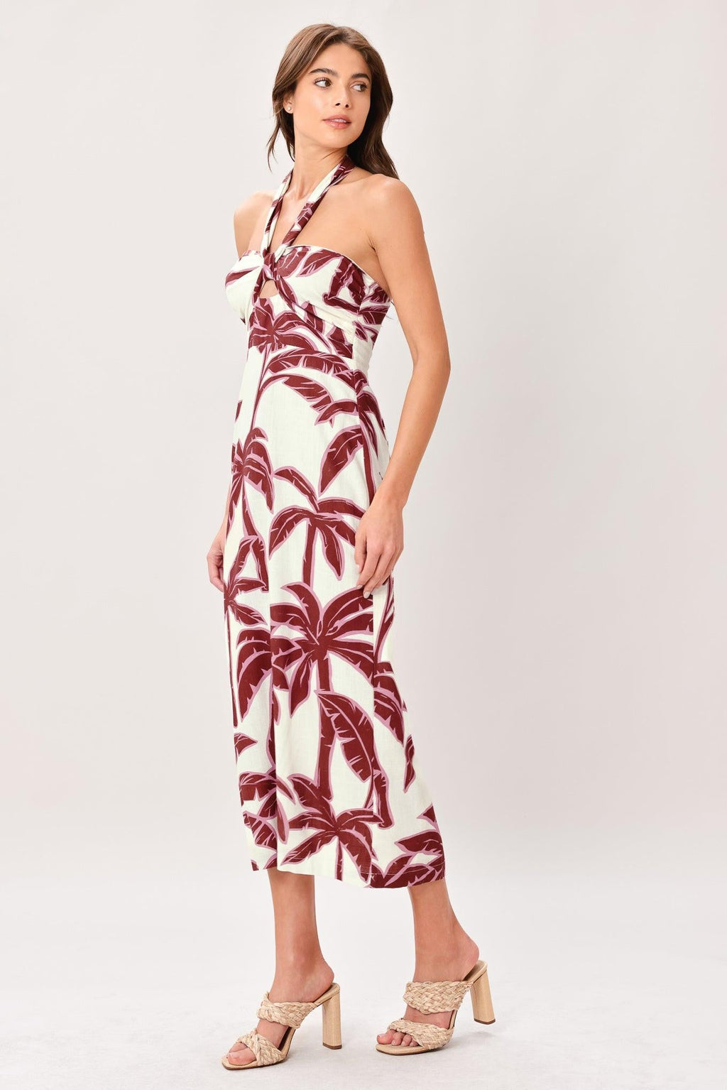 Palm Siren Midi Dress