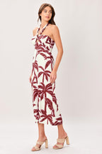 Palm Siren Midi Dress