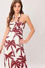 Palm Siren Midi Dress