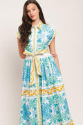 Blue Regalia Woven Midi Dress
