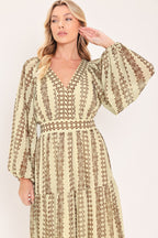 Tribal Whisper Midi Dress