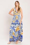 Azure Palazzo Maxi Dress