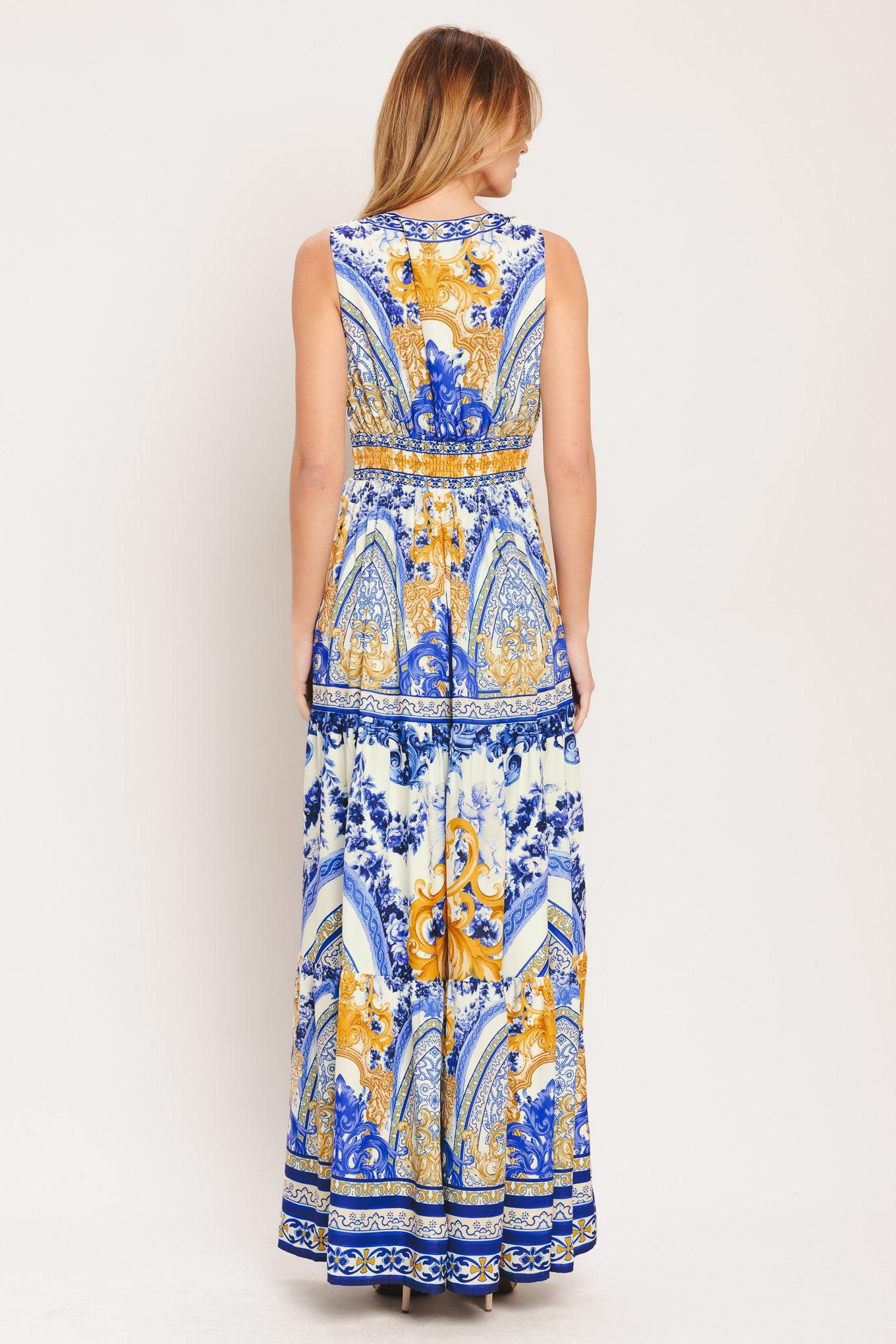 Azure Palazzo Maxi Dress