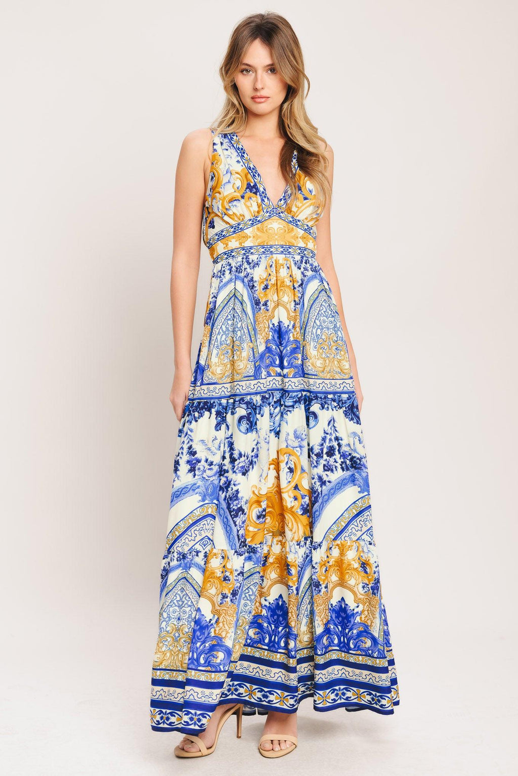 Azure Palazzo Maxi Dress