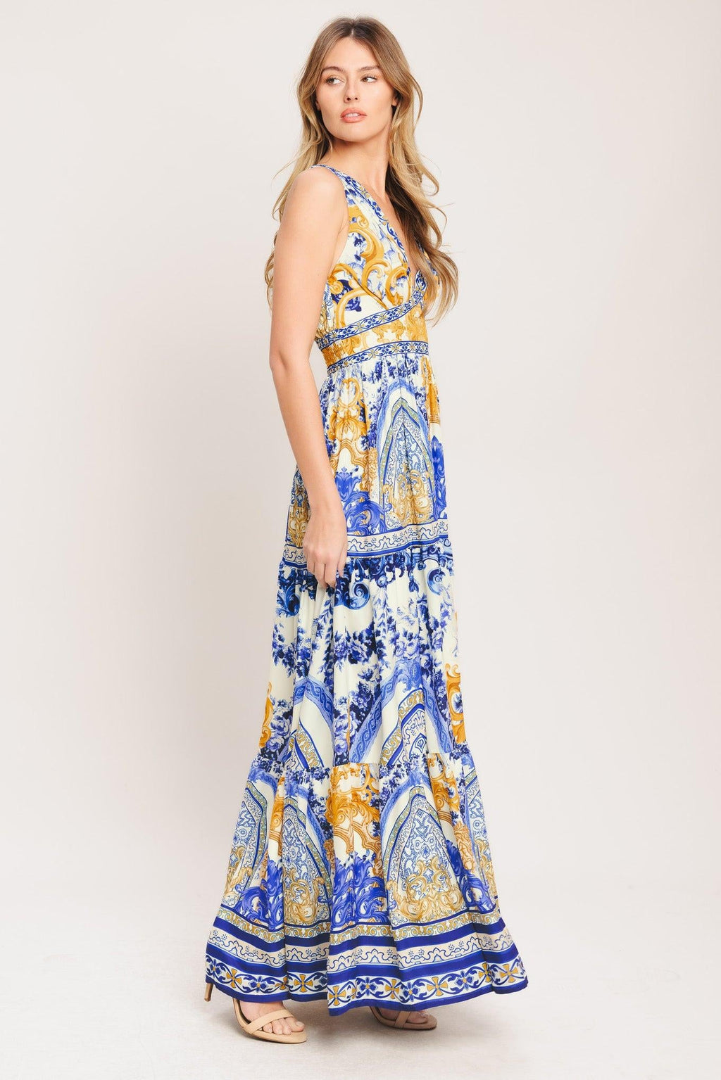 Azure Palazzo Maxi Dress
