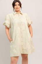 Breathable Weave Woven Mini Dress
