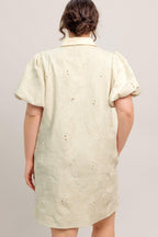 Breathable Weave Woven Mini Dress