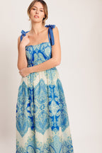 OCEAN TAPESTRY WOVEN MAXI DRESS