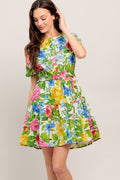 SUNSHINE IN FULL BLOOM WOVEN MINI DRESS