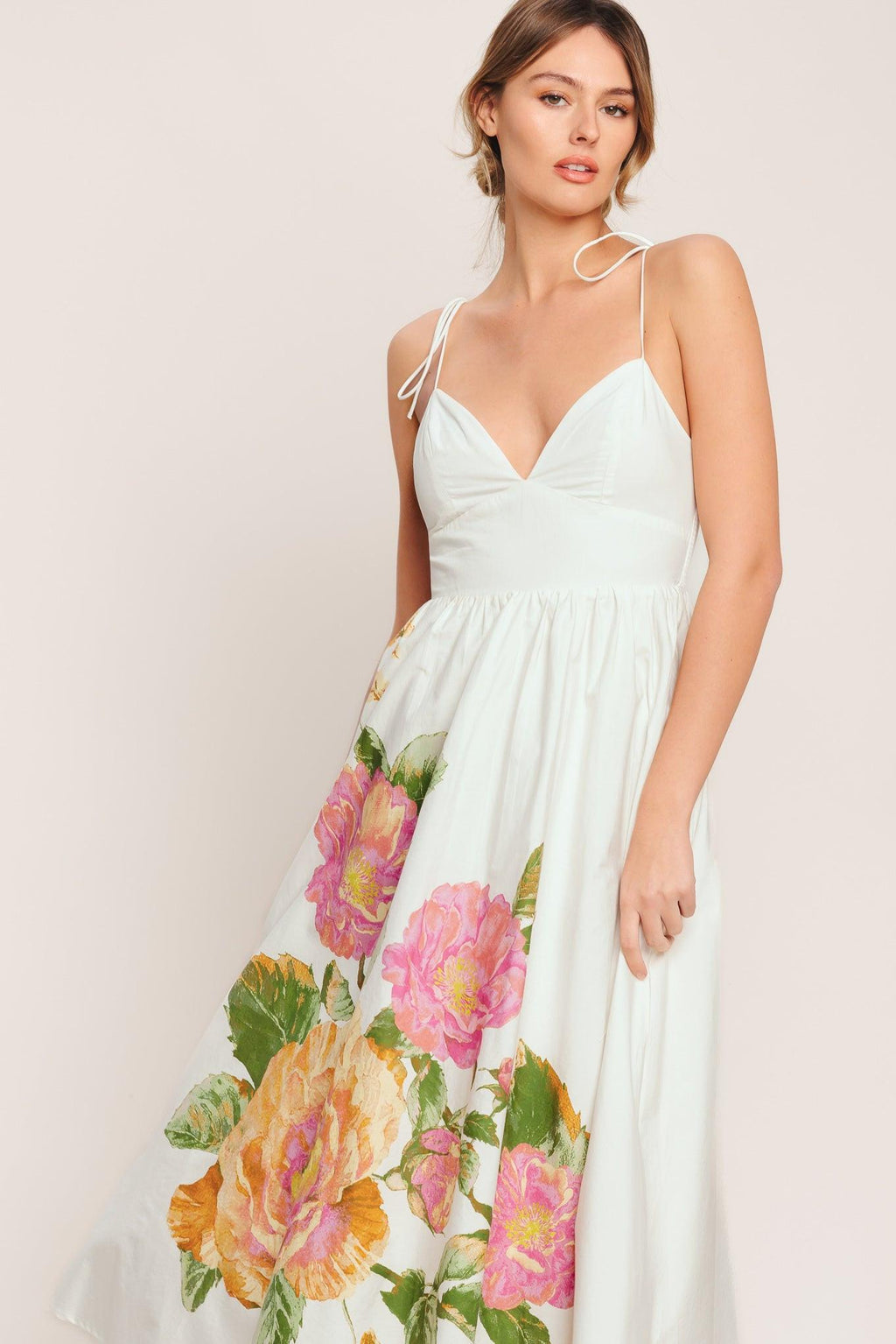 Poetic Bloom Midi Dress