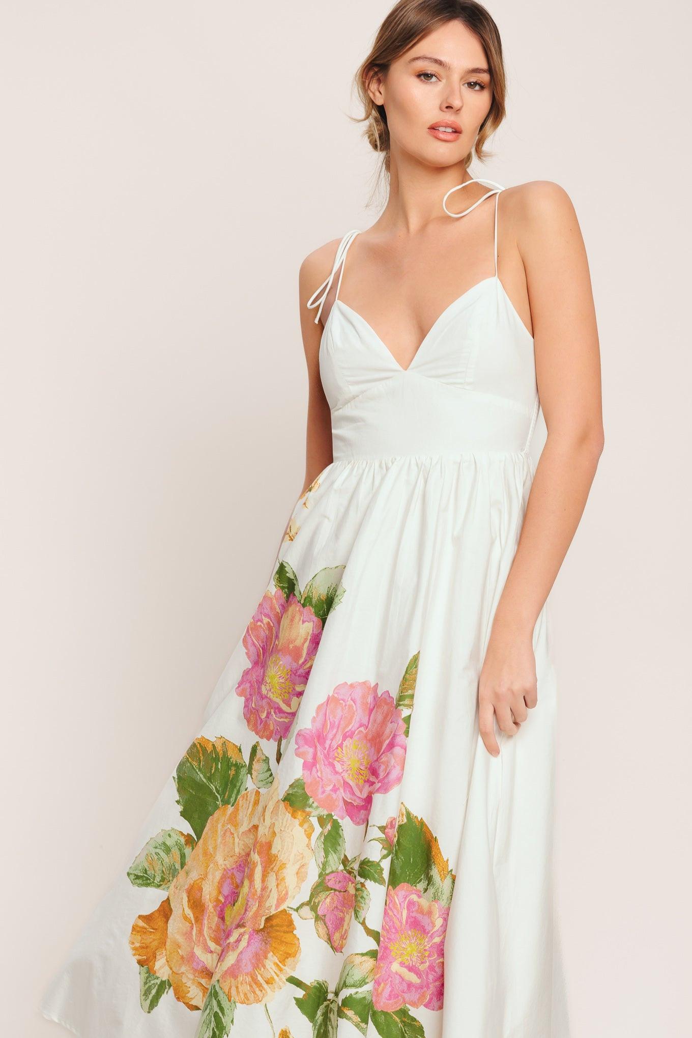 Poetic Bloom Midi Dress