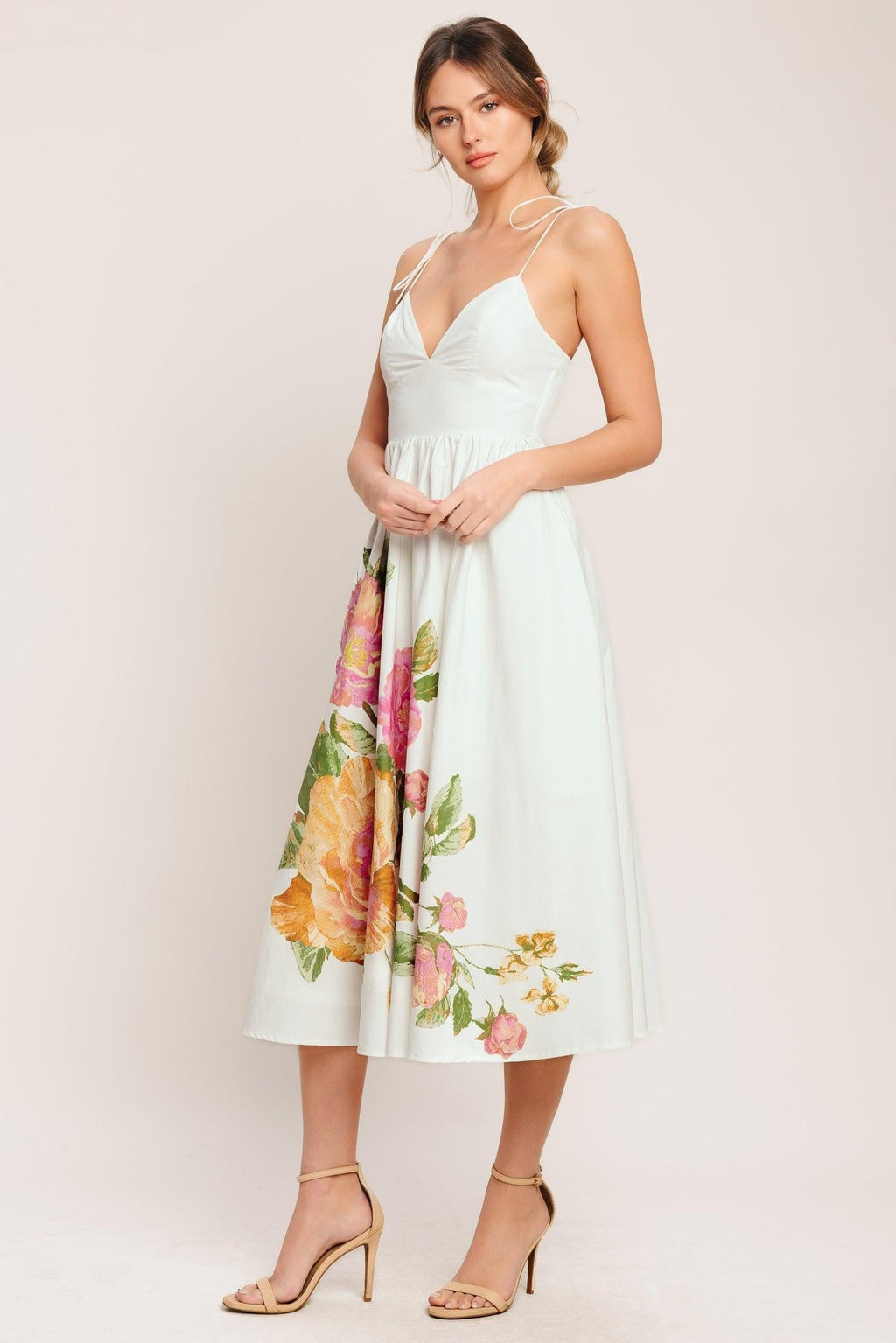Poetic Bloom Midi Dress
