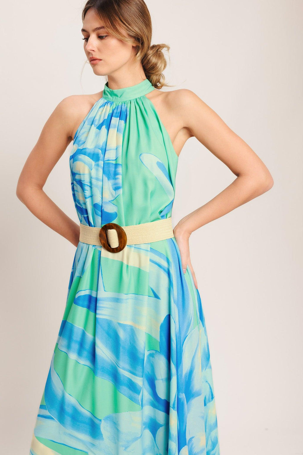 Blue Horizon Woven Maxi Dress
