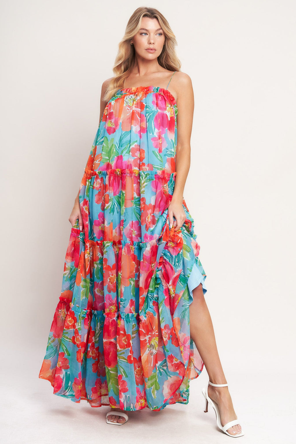 TROPICAL DAYDREAM WOVEN MAXI DRESS