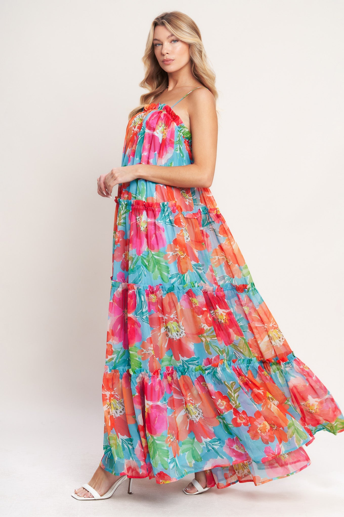 TROPICAL DAYDREAM WOVEN MAXI DRESS