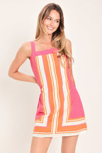 Electric Summer Woven Mini Dress