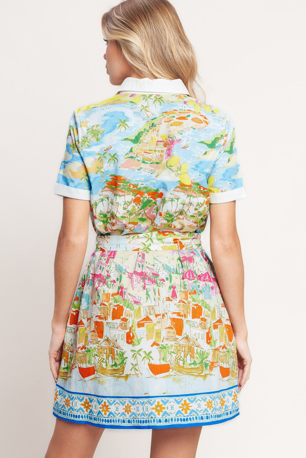 COASTAL MARKET WOVEN MINI DRESS