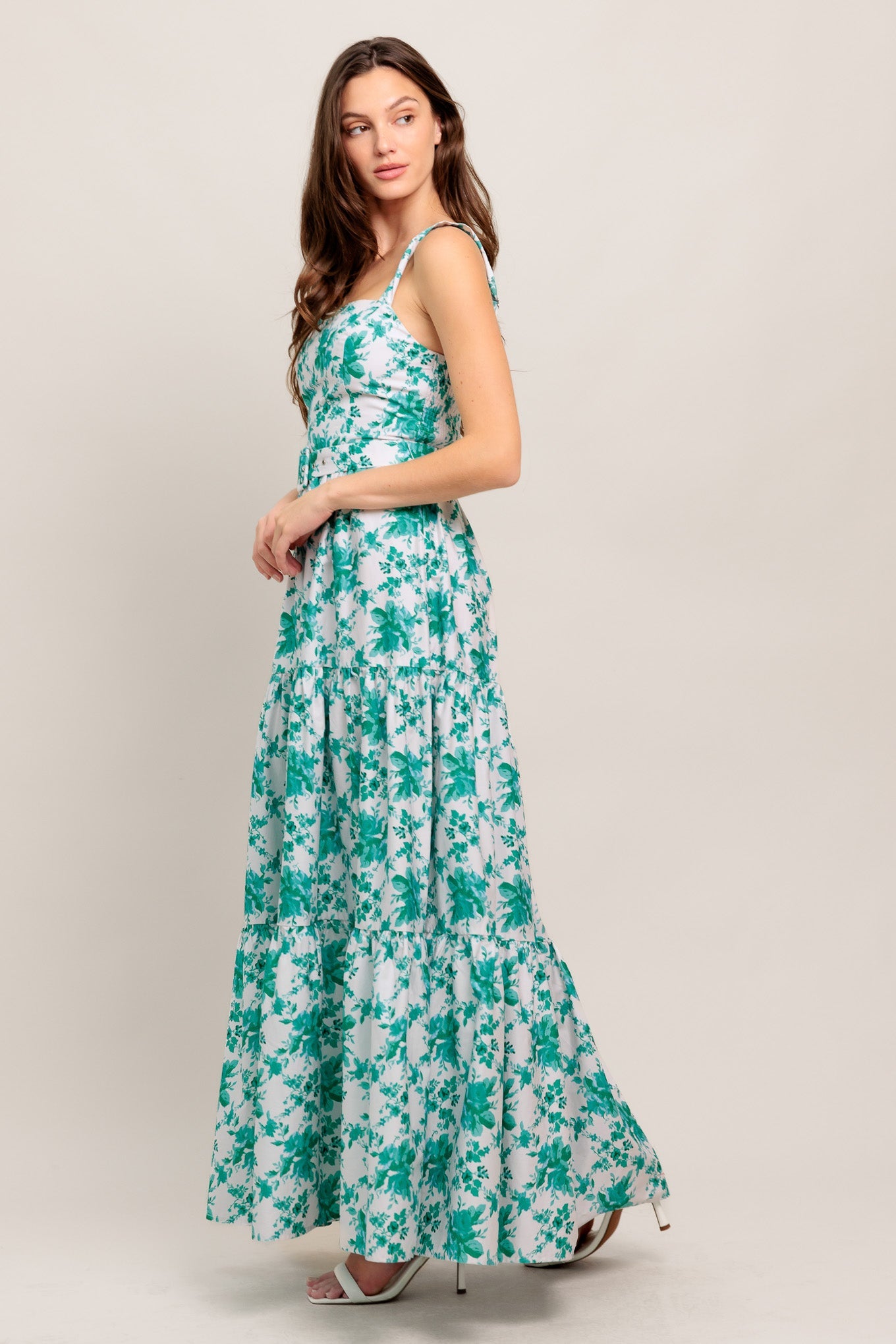 LOVE GROWS HERE WOVEN MAXI DRESS