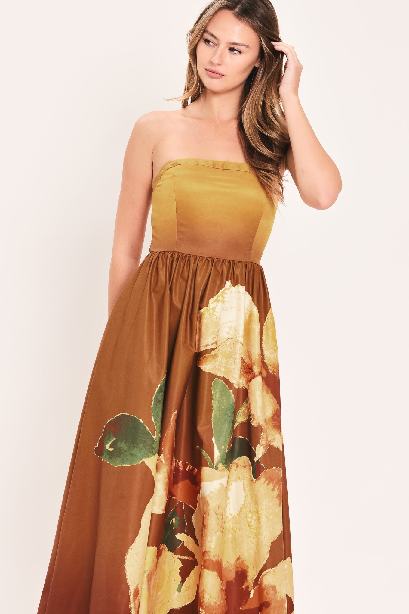 Golden Rose Afterglow Maxi Dress