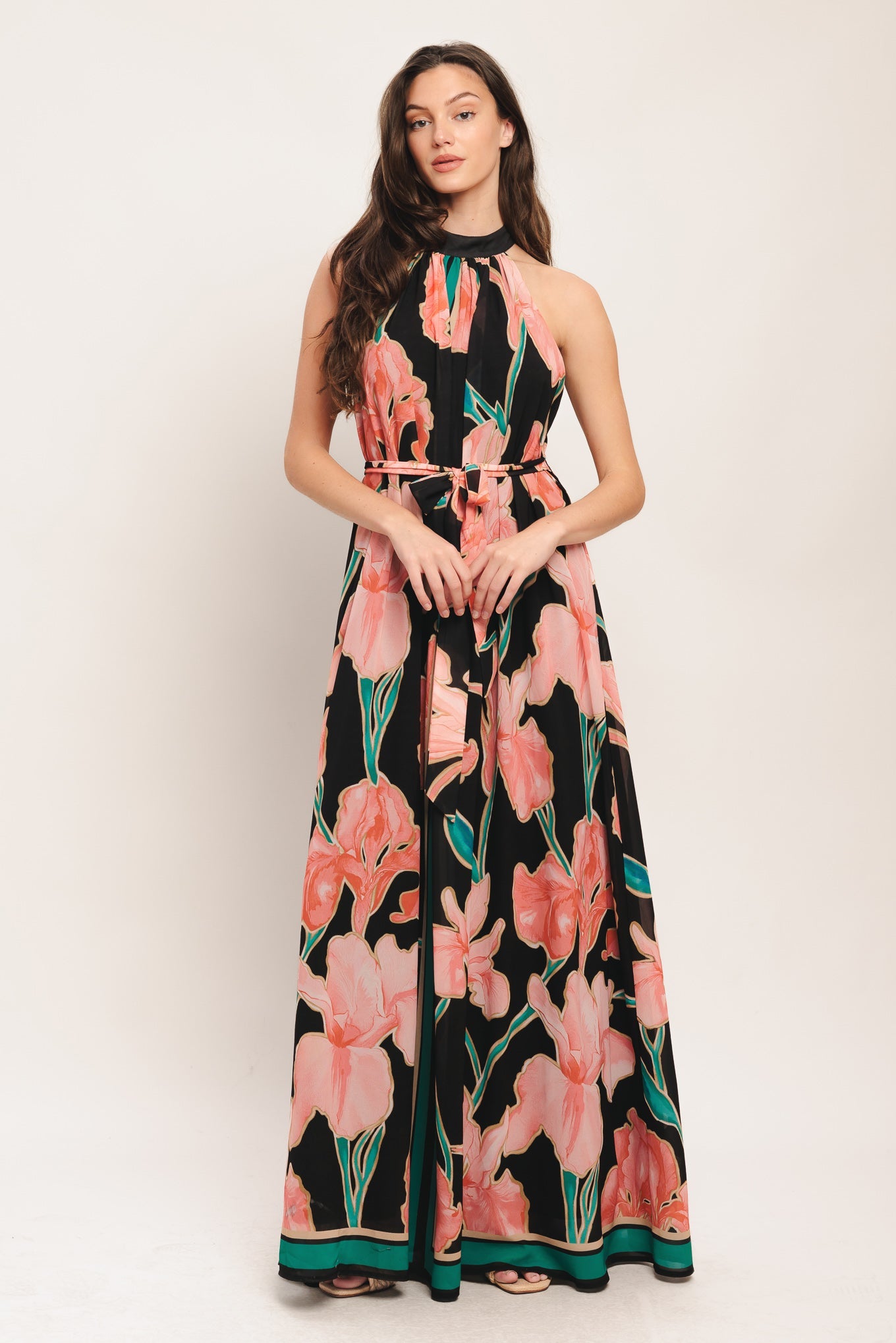 GARDEN NOIR WOVEN MAXI DRESS