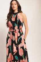 GARDEN NOIR WOVEN MAXI DRESS