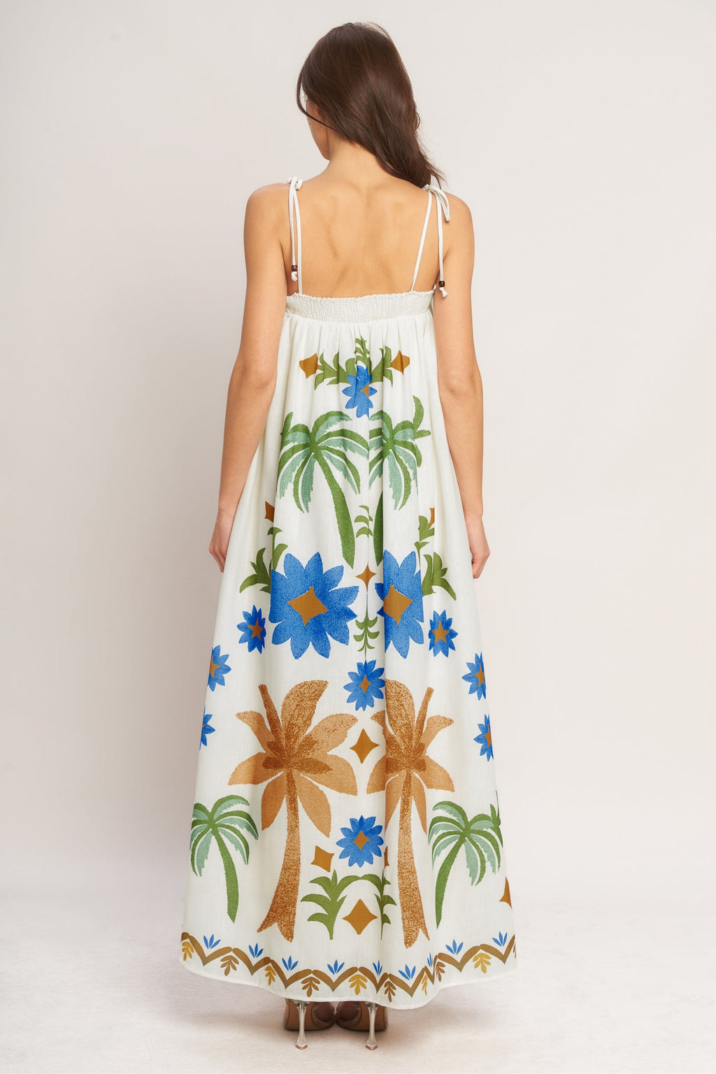 TROPIC ARTE FLOW WOVEN MAXI DRESS